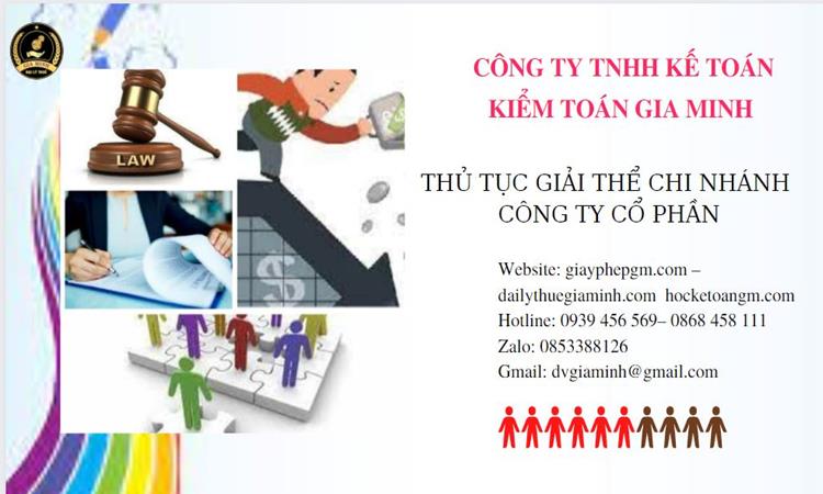  Thủ tục giải thể chi nhánh công ty cổ phần tại Quận Gò Vấp