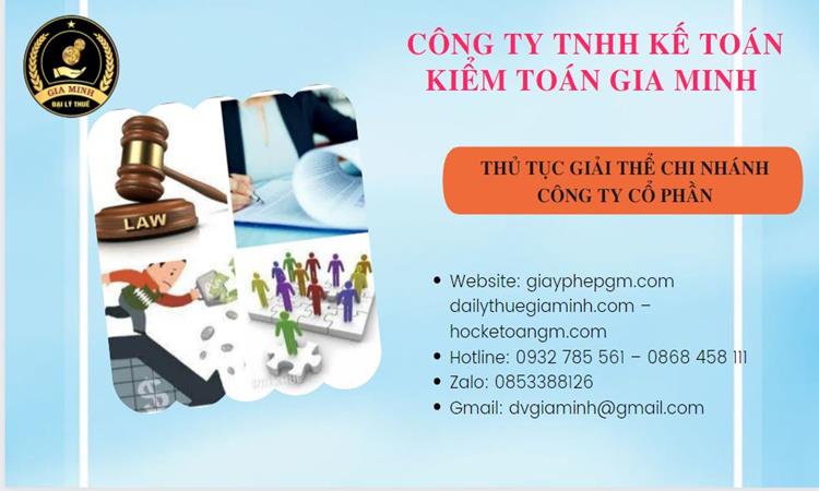 Thủ tục giải thể chi nhánh công ty cổ phần tại Quận Hoàng Mai
