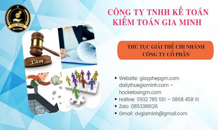 Thủ tục giải thể chi nhánh công ty cổ phần tại Quận Tân Bình