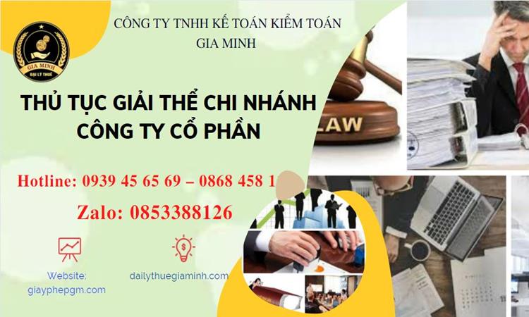  Thủ tục giải thể chi nhánh công ty cổ phần tại Quận Thủ Đức