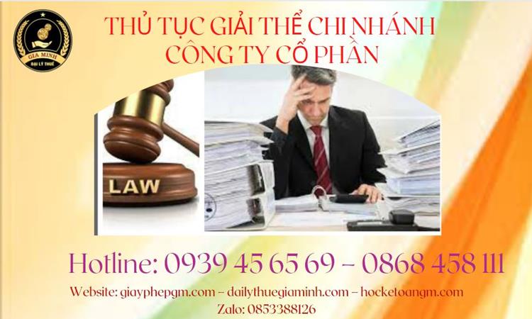 Thủ tục giải thể chi nhánh công ty cổ phần tại Thành phố Phủ Lý