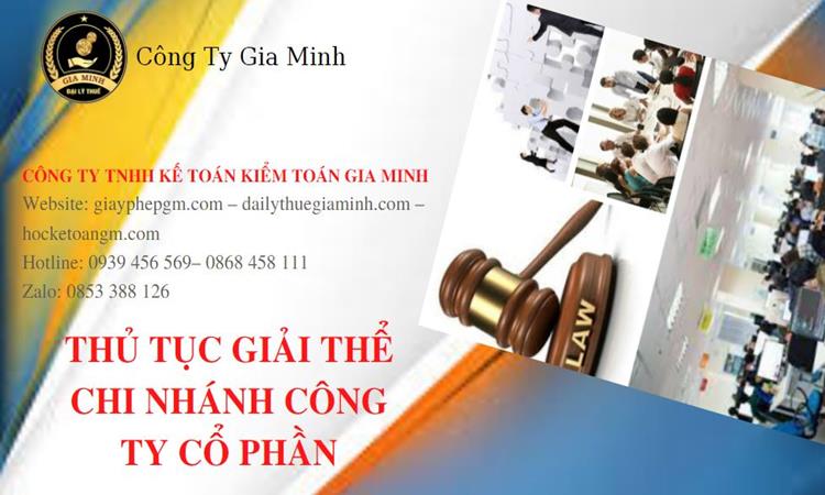 Thủ tục giải thể chi nhánh công ty cổ phần tại Thị xã Duy Tiên