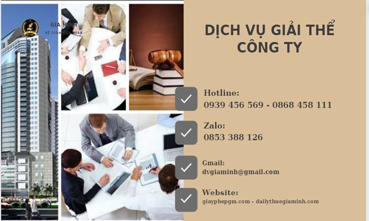Thủ tục giải thể công ty tại Thừa Thiên Huế trọn gói uy tín
