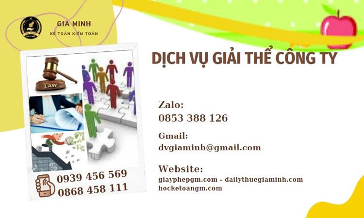 Thủ tục giải thể công ty tại TP Đà Nẵng trọn gói uy tín