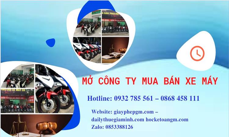 Thủ tục mở công ty mua bán xe máy tại Thành Phố Phủ Lý
