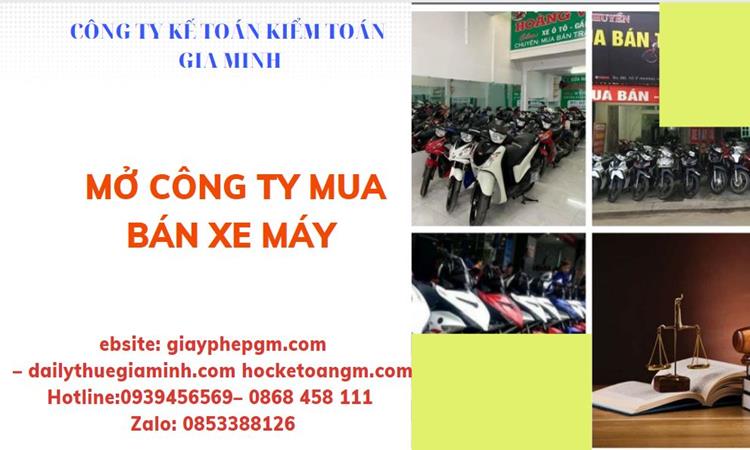 Thủ tục mở công ty mua bán xe máy tại Thị Xã Duy Tiên