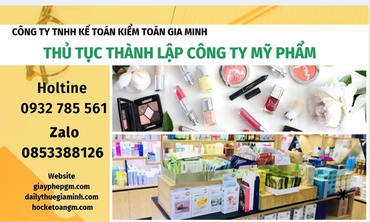 Thủ tục thành lập công ty mỹ phẩm tại Bình Thuận