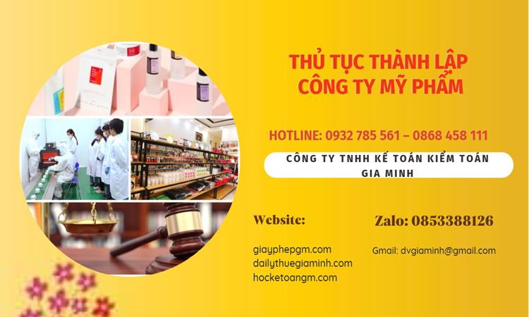 Thủ tục thành lập công ty mỹ phẩm tại Đà NẵngThủ tục thành lập công ty mỹ phẩm tại Đà Nẵng