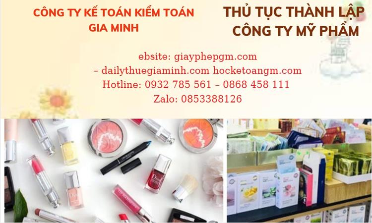Thủ tục thành lập công ty mỹ phẩm tại Hà Giang