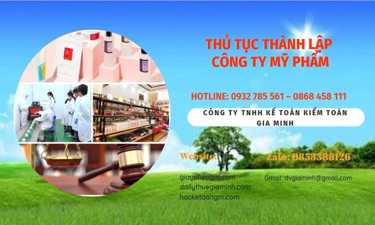 Thủ tục thành lập công ty mỹ phẩm tại Hà Nam