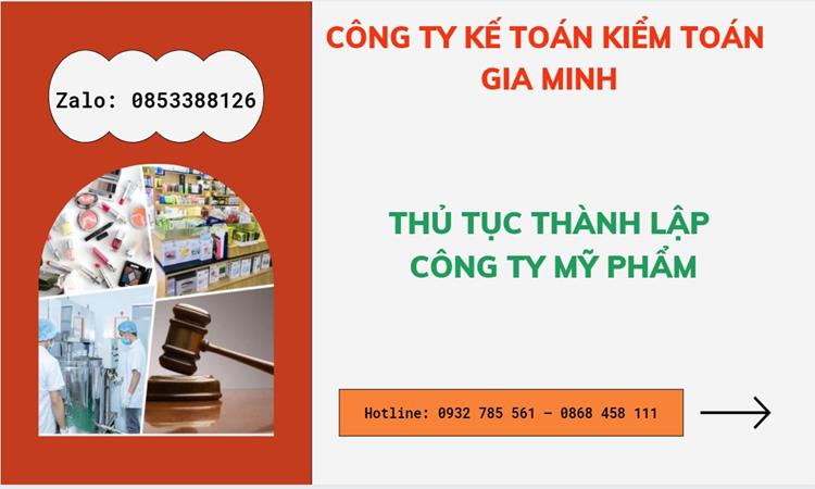 Thủ tục thành lập công ty mỹ phẩm tại Hòa Bình