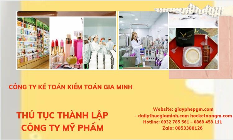 Thủ tục thành lập công ty mỹ phẩm tại Huyện Bình Lục