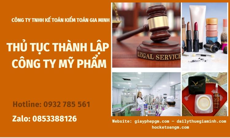 Thủ tục thành lập công ty mỹ phẩm tại Huyện Kim Bảng