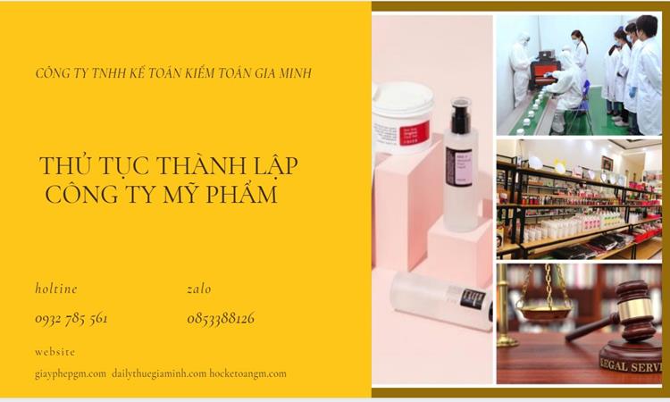 Thủ tục thành lập công ty mỹ phẩm tại Huyện Kim Động