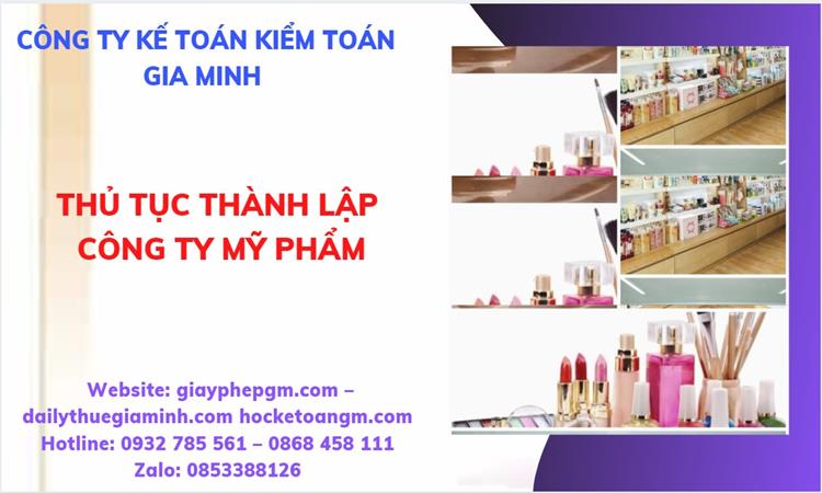 Thủ tục thành lập công ty mỹ phẩm tại Huyện Văn Giang