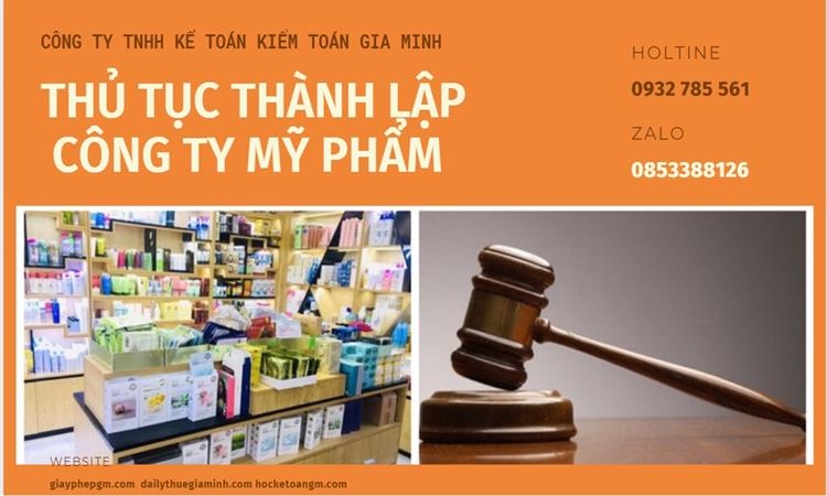 Thủ tục thành lập công ty mỹ phẩm tại Huyện Văn Lâm