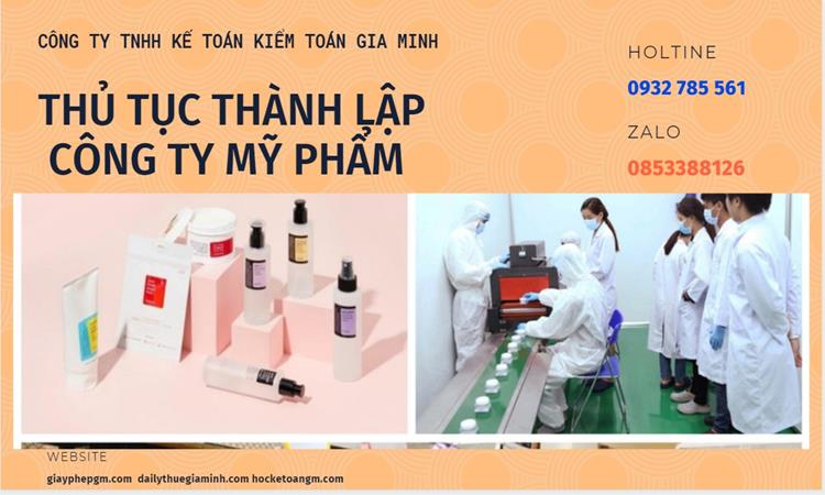 Thủ tục thành lập công ty mỹ phẩm tại Khánh Hòa