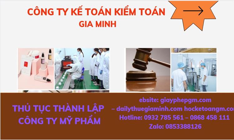 Thủ tục thành lập công ty mỹ phẩm tại Lai Châu