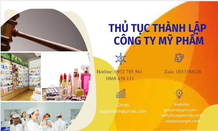 Thủ tục thành lập công ty mỹ phẩm tại Lâm Đồng