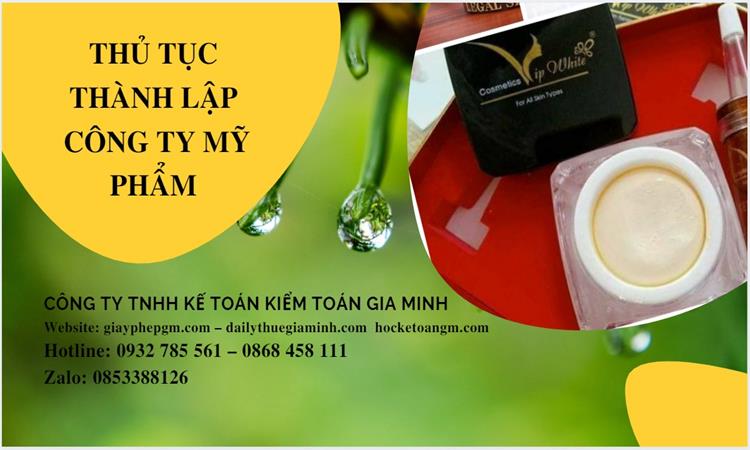 Thủ tục thành lập công ty mỹ phẩm tại Nam Định
