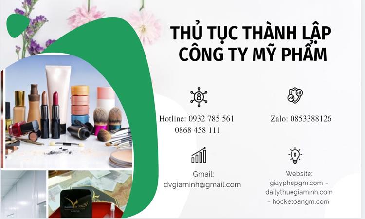 Thủ tục thành lập công ty mỹ phẩm tại Nha Trang