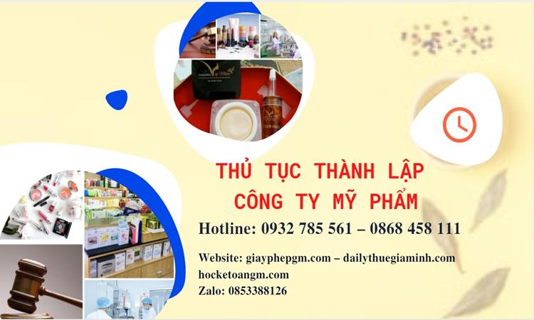 Thủ tục thành lập công ty mỹ phẩm tại Quảng Bình