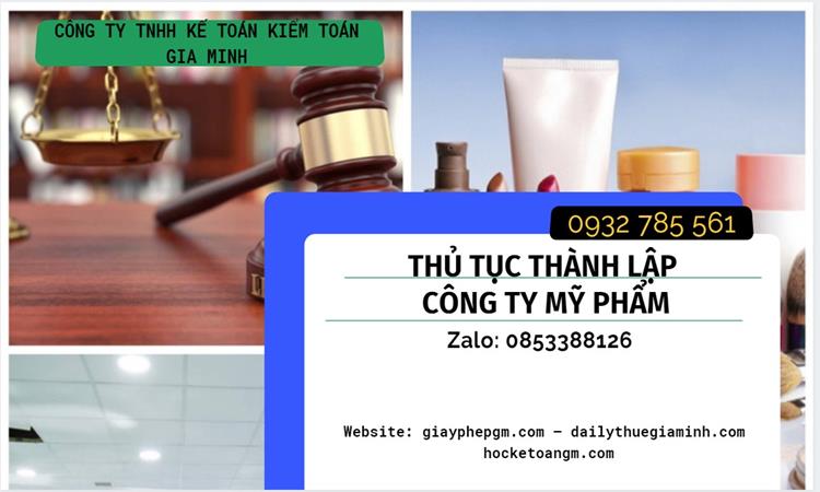 Thủ tục thành lập công ty mỹ phẩm tại Quảng Nam – Hồ sơ, quy trình, chi phí chi tiết 3 Thủ tục thành lập công ty mỹ phẩm tại Quảng Nam