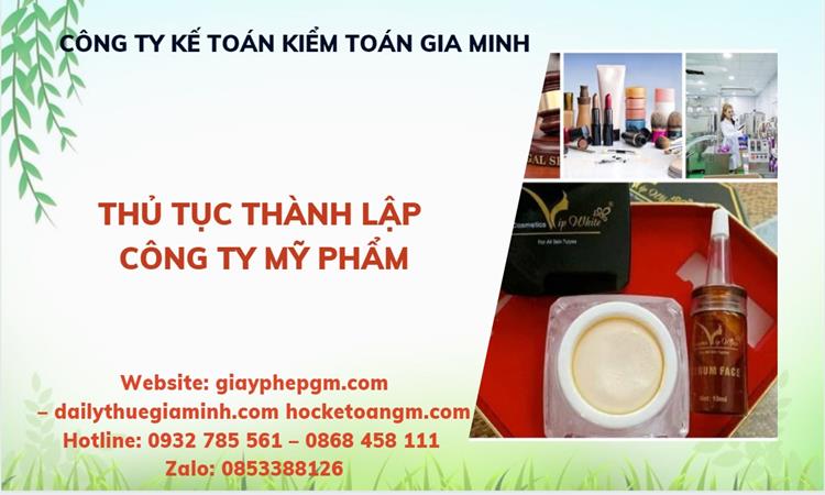 Thủ tục thành lập công ty mỹ phẩm tại Thành phố Phủ Lý