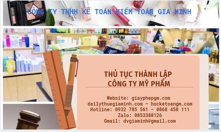 Thủ tục thành lập công ty mỹ phẩm tại TP Đà Nẵng
