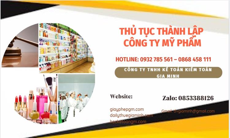 Thủ tục thành lập công ty mỹ phẩm tại TP Hải Phòng