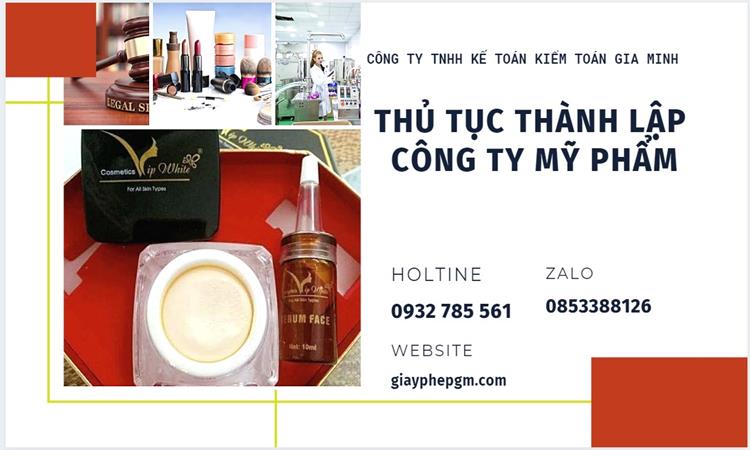 Thủ tục thành lập công ty mỹ phẩm tại Vĩnh Long
