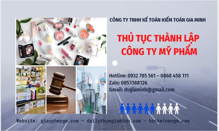 Thủ tục thành lập công ty mỹ phẩm tại Vũng Tàu