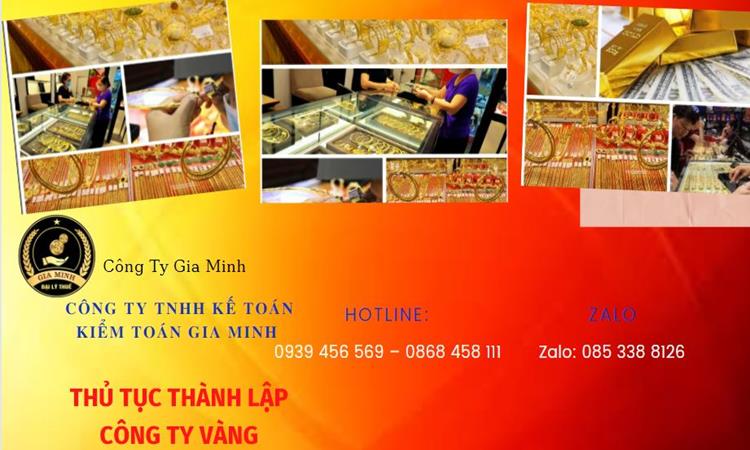 Thủ tục thành lập công ty vàng bạc Bắc Giang 