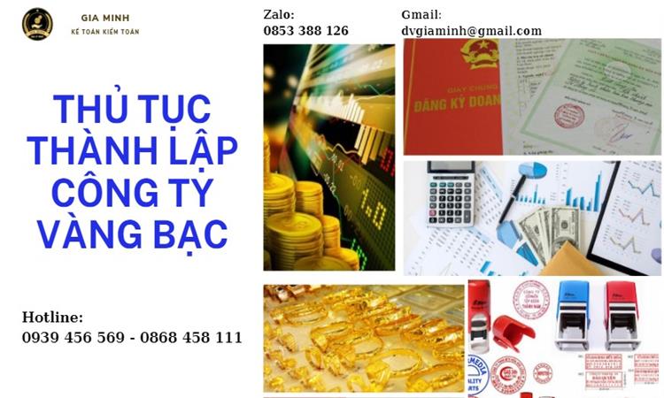 Thủ tục thành lập công ty vàng bạc Cần Thơ 