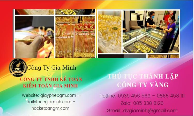 Thủ tục thành lập công ty vàng bạc Đắk Lắk 