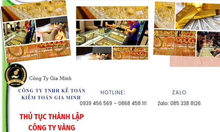 Thủ tục thành lập công ty vàng bạc Huyện Chương Mỹ 