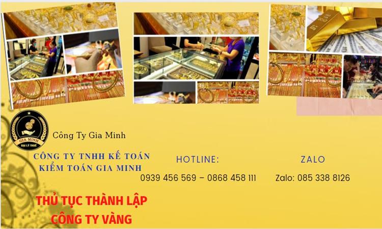 Thủ tục thành lập công ty vàng bạc Huyện Củ Chi 
