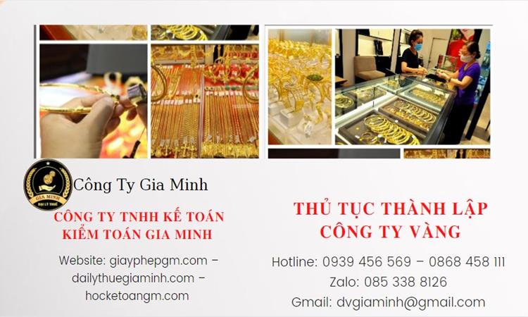 Thủ tục thành lập công ty vàng bạc Huyện Đông Anh 