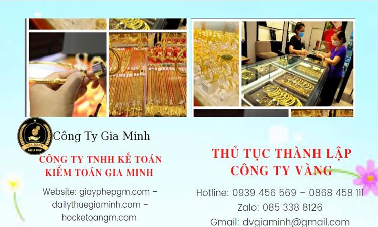 Thủ tục thành lập công ty vàng bạc Huyện Kim Bảng 