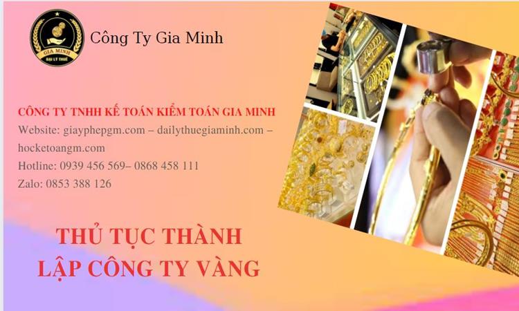 Thủ tục thành lập công ty vàng bạc Huyện Sóc Sơn 