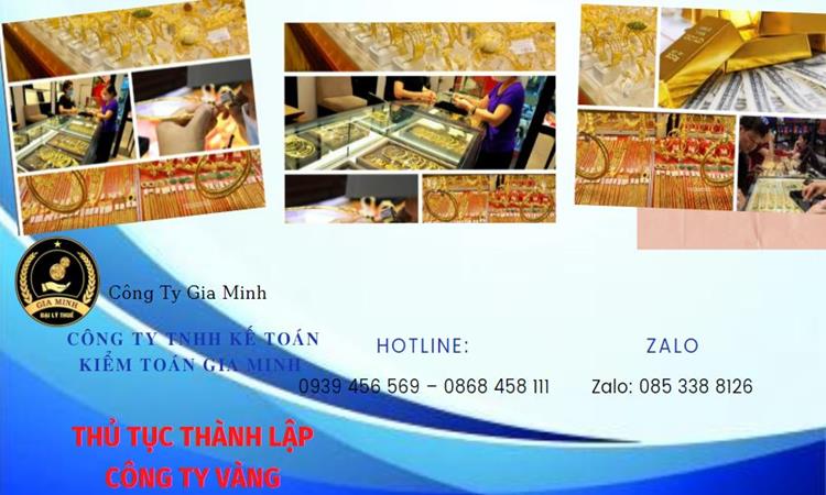 Thủ tục thành lập công ty vàng bạc Huyện Từ Liêm 