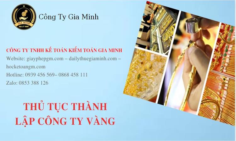 Thủ tục thành lập công ty vàng bạc Nha Trang 