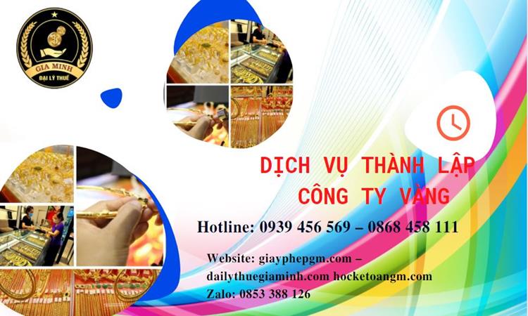 Thủ tục thành lập công ty vàng bạc ở Bà Rịa Vũng Tàu
