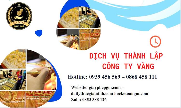 Thủ tục thành lập công ty vàng bạc ở Huyện Ân Thi