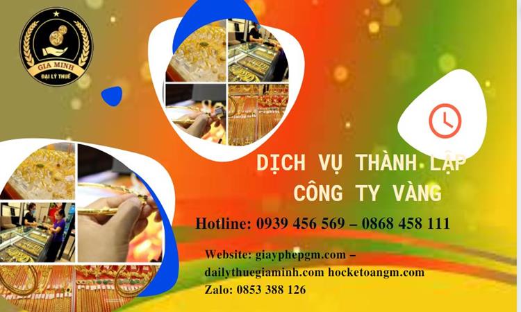 Thủ tục thành lập công ty vàng bạc ở Huyện Thanh Liêm