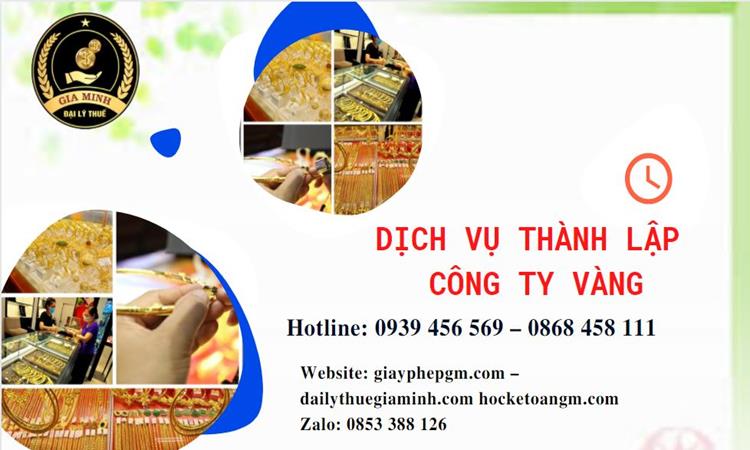 Thủ tục thành lập công ty vàng bạc ở Phú Yên