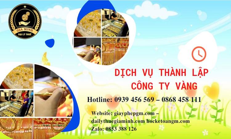 Thủ tục thành lập công ty vàng bạc ở TP Hưng Yên