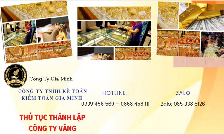 Thủ tục thành lập công ty vàng bạc Quận 12 