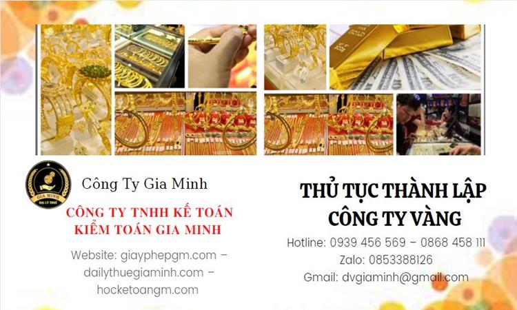 Thủ tục thành lập công ty vàng bạc Quận 4 