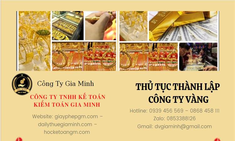 Thủ tục thành lập công ty vàng bạc Quận 5 